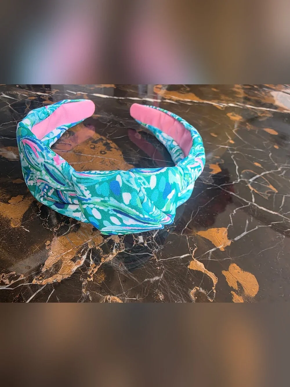 Lilly Pulitzer Knotted Headband Blue Pink Green Southern Preppy Summer Tropical